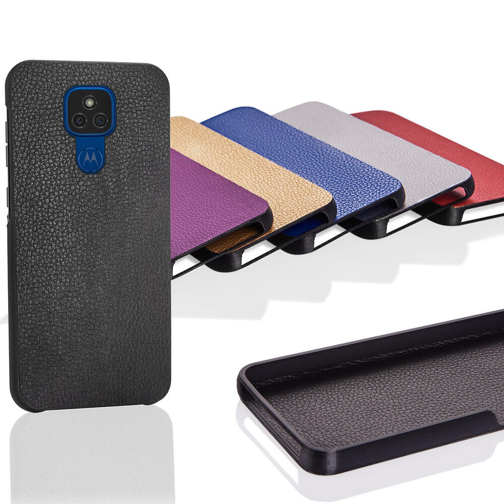 Чехол Бампер Motorola E7 Plus (с накладкой Эко-кожа)