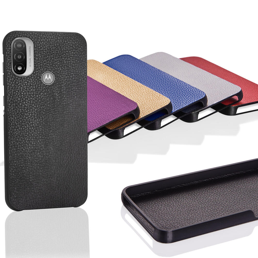 Чехол Бампер Motorola E20 (с накладкой Эко-кожа)