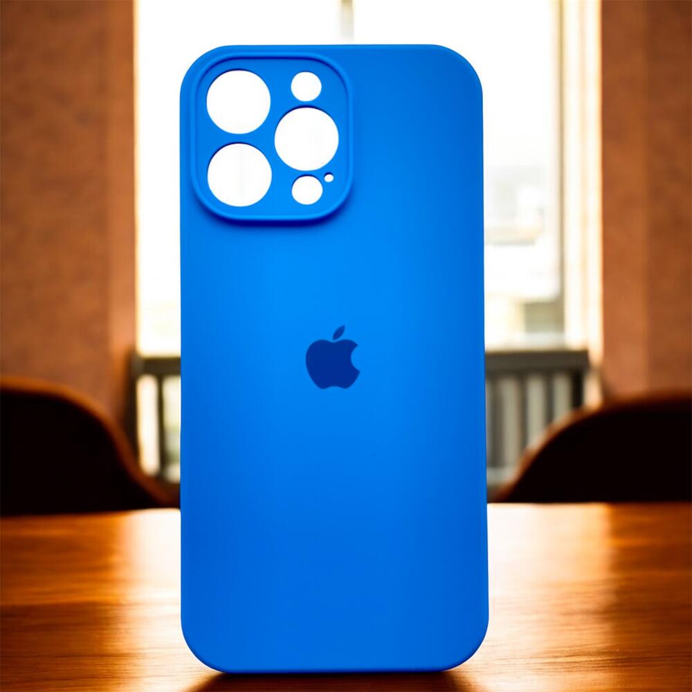 Силиконовый чехол Protective для Apple iPhone 15 Pro Сapri Blue