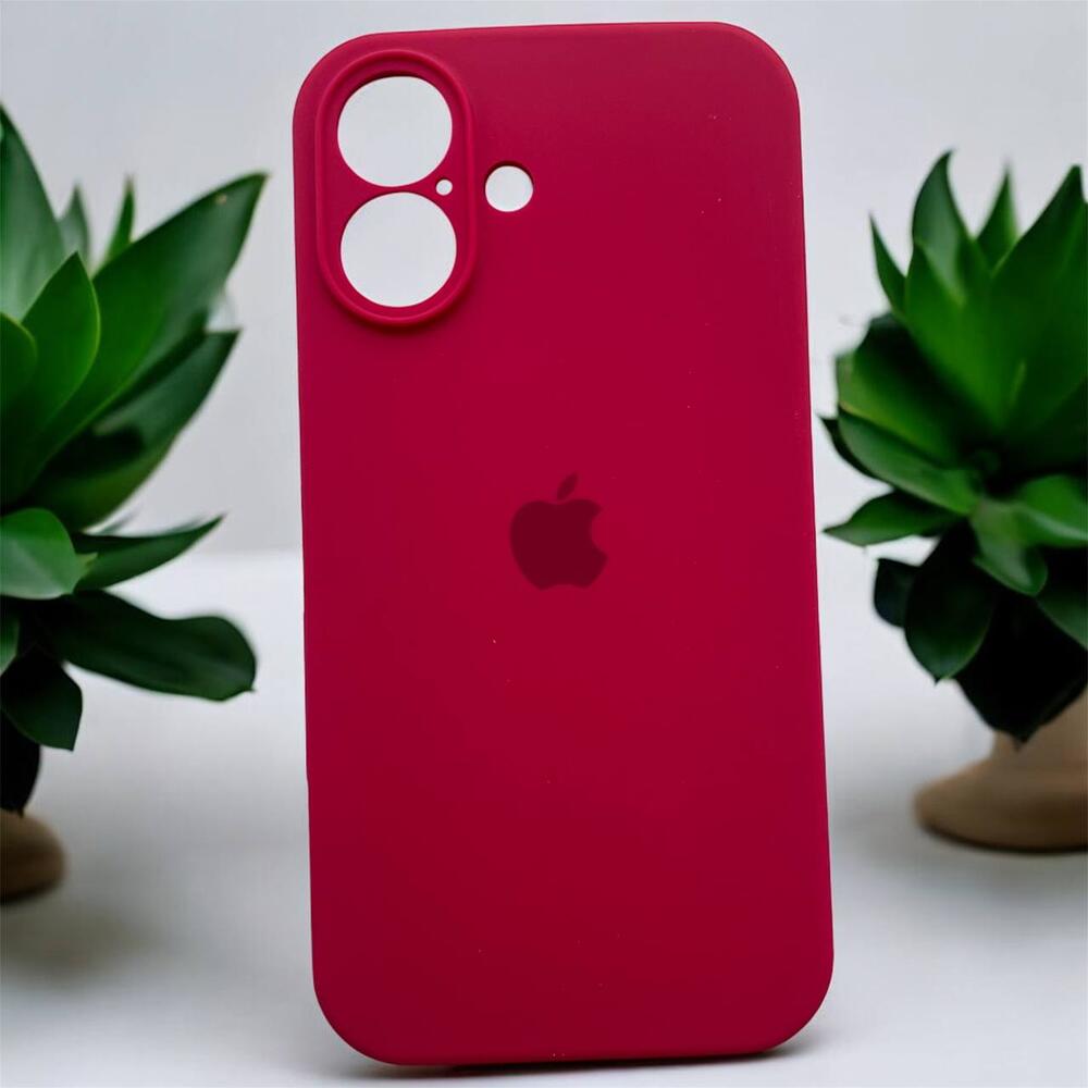 Силиконовый чехол Protective для Apple iPhone 16 Rose Red