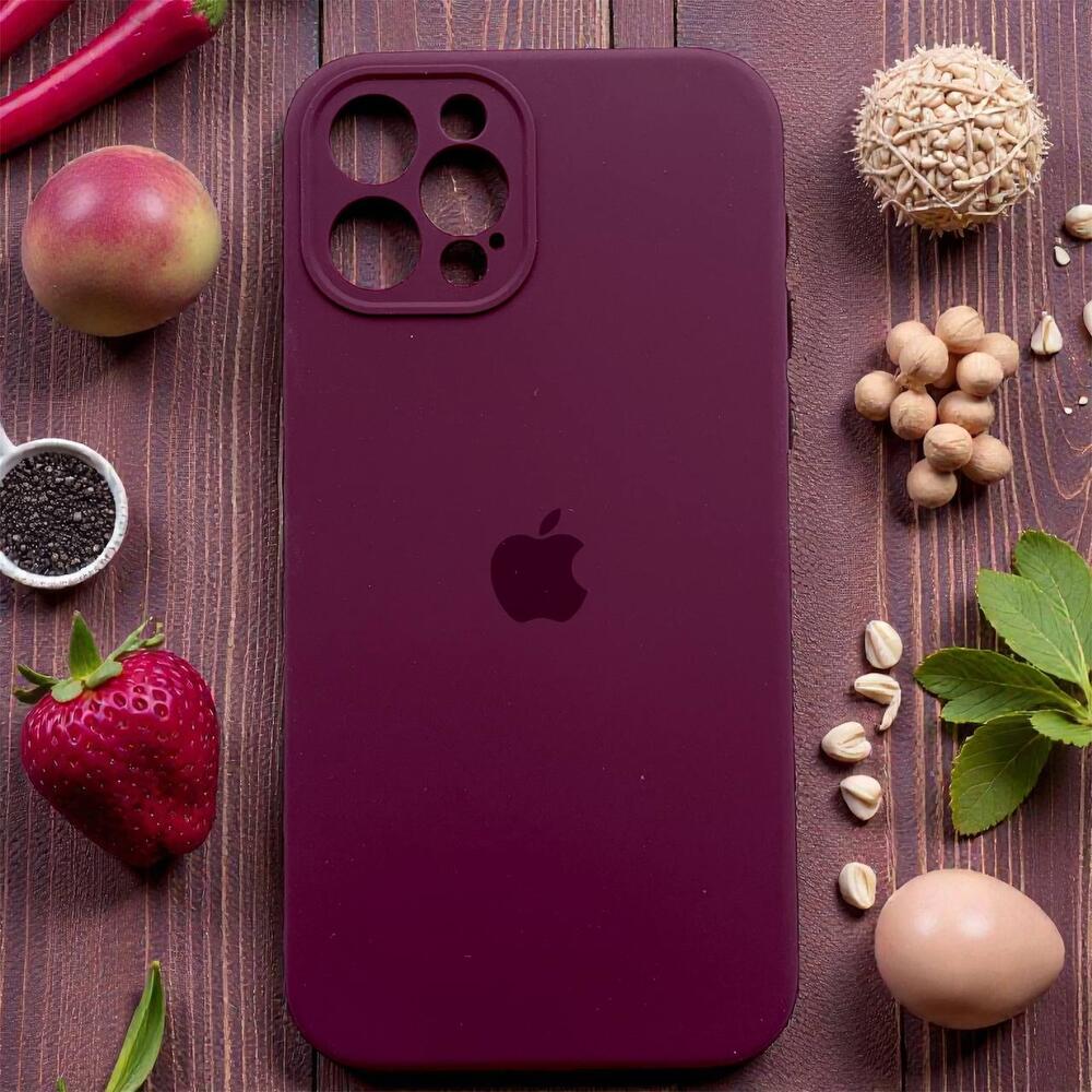 Силиконовый чехол Protective для Apple iPhone 12 Pro Plum
