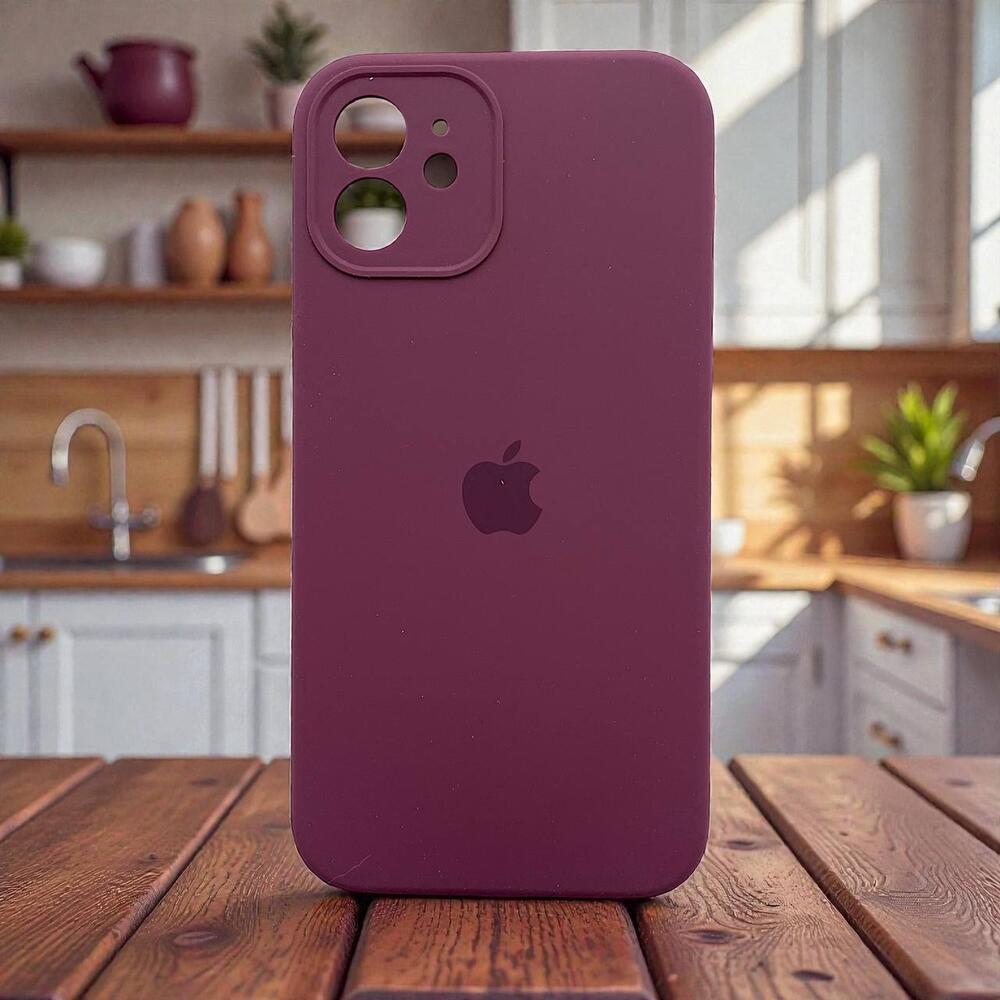 Силиконовый чехол Protective для Apple iPhone 12 Plum