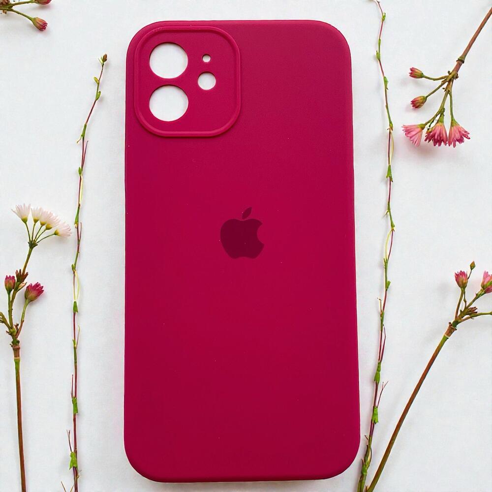 Силиконовый чехол Protective для Apple iPhone 12 Rose Red