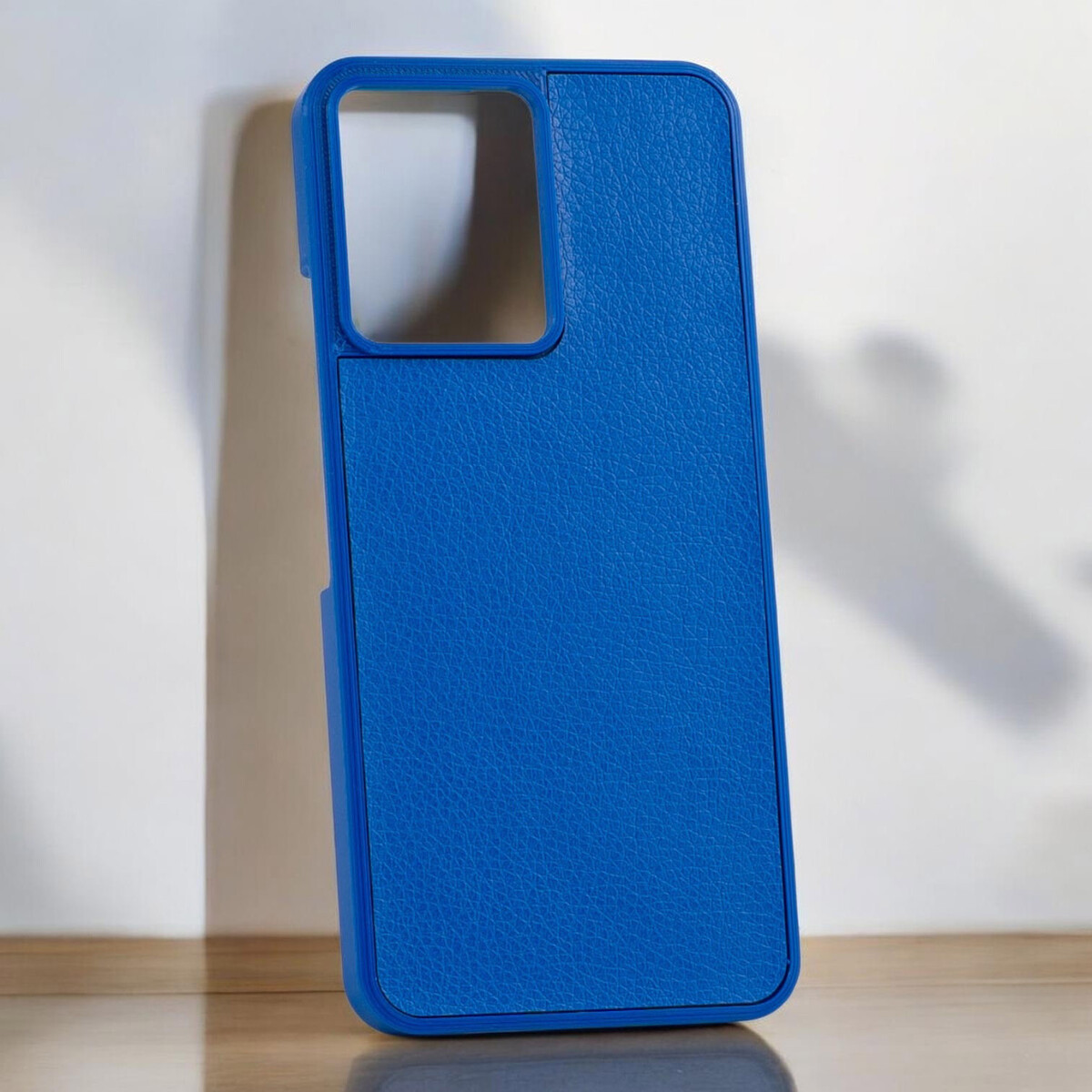 Чехол 3d-Flex на Realme C71 (с накладкой Эко-кожа) Синий