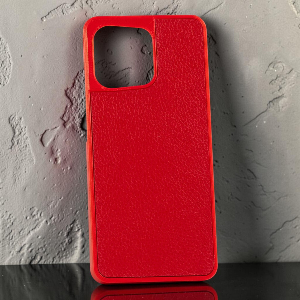 Чехол 3d-Flex на Motorola G57 Power (с накладкой Эко-кожа) Красный