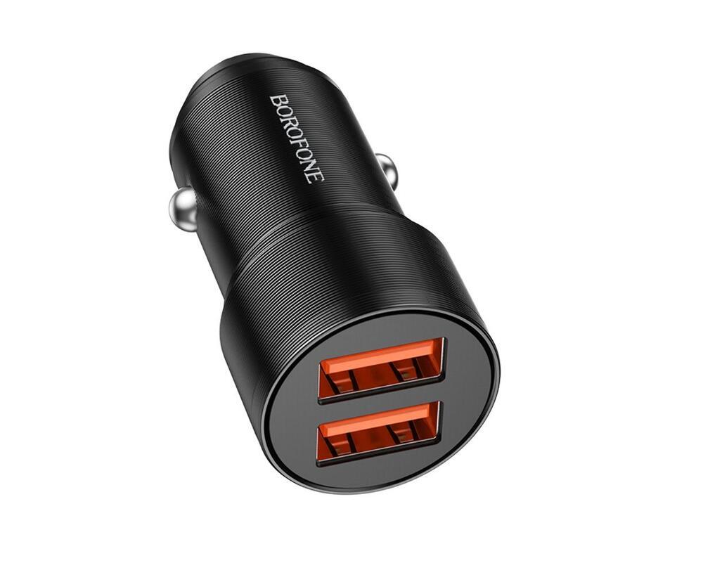 Автомобильное зарядное устройство Borofone BZ19 2 USB черное